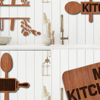 Intra απο ξύλο plywood 3mm-4mm πάχος Big of Kitchen Layered 3D Δίασταση 15x15 cm INTRAFABR-27139771 - Image 1