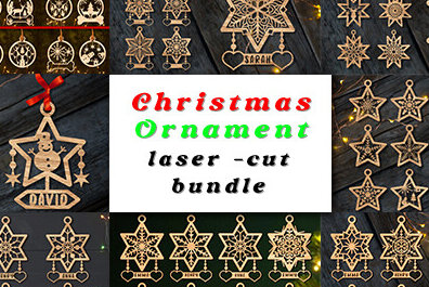 Intra απο ξύλο plywood 3mm-4mm πάχος Μεγάλο χριστουγεννιάτικο στολίδι κομμένο με λέιζερ Δίασταση 8x8 cm INTRAFABR-81644067