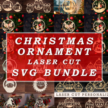 Intra απο ξύλο plywood 3mm-4mm πάχος Μεγάλη δέσμη χριστουγεννιάτικων στολιδιών με λέιζερ Δίασταση 8x8 cm INTRAFABR-110236321 - Image 1