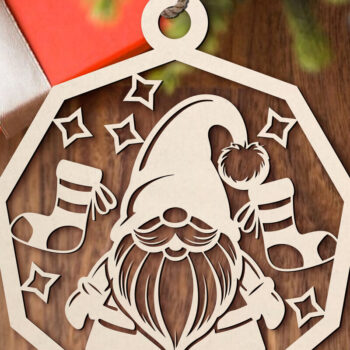 Intra απο ξύλο plywood 3mm-4mm πάχος Μεγάλη δέσμη χριστουγεννιάτικων στολιδιών με λέιζερ Δίασταση 8x8 cm INTRAFABR-110236321 - Image 3