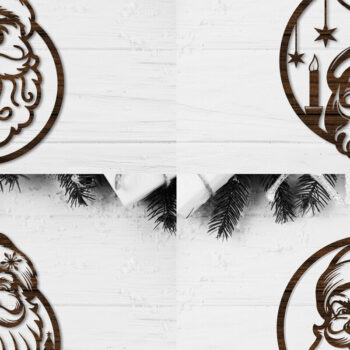 Intra απο ξύλο plywood 3mm-4mm πάχος Μεγάλη δέσμη χριστουγεννιάτικων στολιδιών με λέιζερ Δίασταση 8x8 cm INTRAFABR-110236321 - Image 7