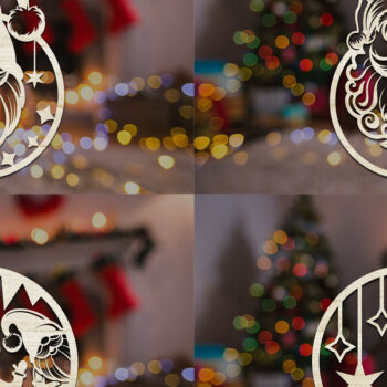 Intra απο ξύλο plywood 3mm-4mm πάχος Μεγάλη δέσμη χριστουγεννιάτικων στολιδιών με λέιζερ Δίασταση 8x8 cm INTRAFABR-110236321 - Image 8