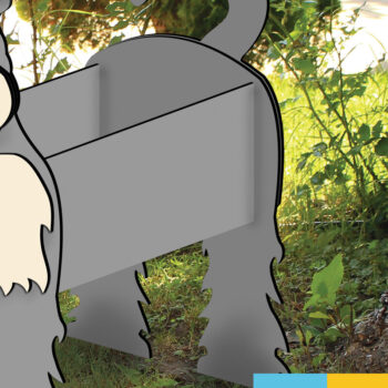 Intra απο ξύλο plywood 3mm-4mm πάχος Big Schnauzer Planter Dog Pot Holder Δίασταση 15x15 cm INTRAFABR-103588675 - Image 1