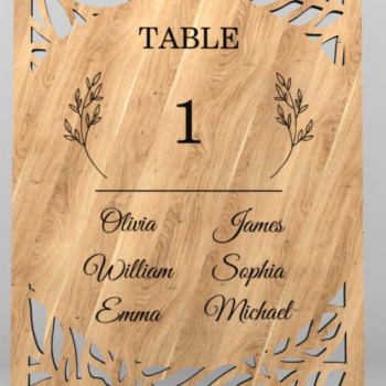 Intra απο ξύλο plywood 3mm-4mm πάχος κοπής με  BIG WEDDING Δίασταση 3x3 cm INTRAFABR-123372531 - Image 4