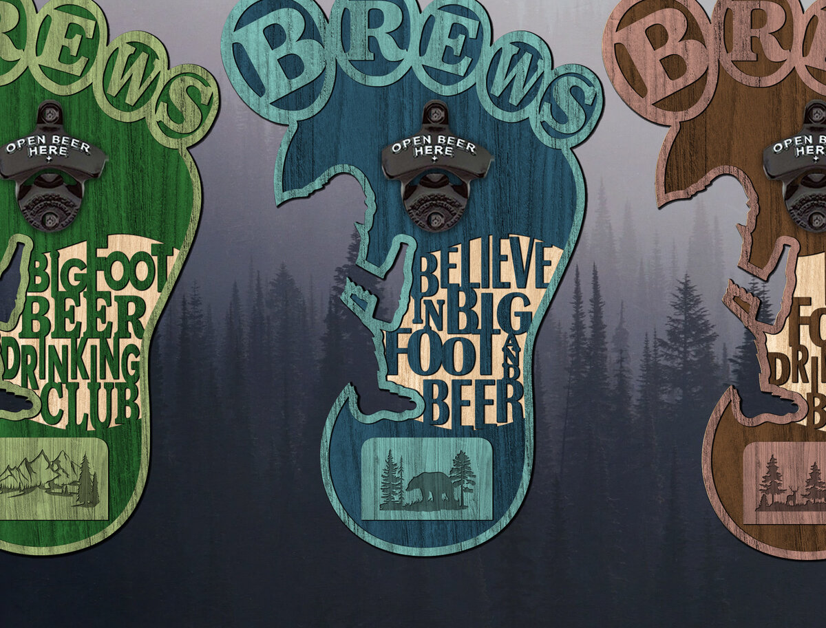 Intra απο ξύλο plywood 3mm-4mm πάχος Ανοιχτήρι μπύρας Bigfoot Δίασταση 15x15 cm INTRAFABR-26062673