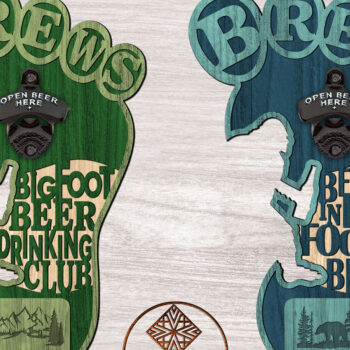 Intra απο ξύλο plywood 3mm-4mm πάχος Ανοιχτήρι μπύρας Bigfoot Δίασταση 15x15 cm INTRAFABR-26062673 - Image 2