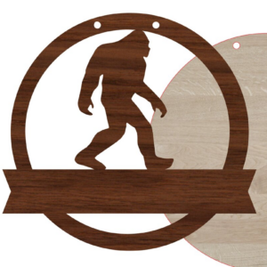 Intra απο ξύλο plywood 3mm-4mm πάχος Σημάδι καλωσορίσματος και κενό Bigfoot Δίασταση 9x9 cm INTRAFABR-13922390