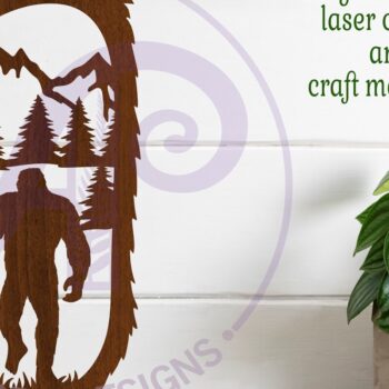 Intra απο ξύλο plywood 3mm-4mm πάχος Επιγραφή τοίχου Bigfoot Yeti Footprint Δίασταση 10x10 cm INTRAFABR-110215993 - Image 2