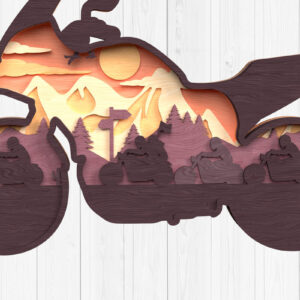 Intra απο ξύλο plywood 3mm-4mm πάχος αποκοπής Landscape Group Biker Group Δίασταση 30x20 cm INTRAFABR-120349219