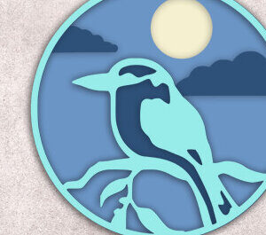 Intra απο ξύλο plywood 3mm-4mm πάχος Πουλί Δίασταση 30x20 cm INTRAFABR-24867676