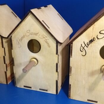 Intra απο ξύλο plywood 3mm-4mm πάχος Bird Box X 3 Τύποι σπιτιών Δίασταση 30x20 cm INTRAFABR-56029457 - Image 1