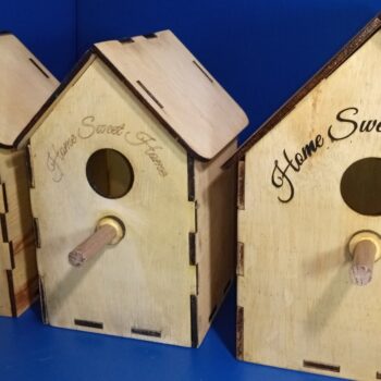 Intra απο ξύλο plywood 3mm-4mm πάχος Bird Box X 3 Τύποι σπιτιών Δίασταση 30x20 cm INTRAFABR-56029457 - Image 8