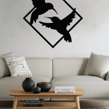 Intra απο ξύλο plywood 3mm-4mm πάχος κοπής με λέιζερ ντεκόρ Bird, Τέχνη τοίχου Δίασταση 40x40 cm INTRAFABR-65356605 - Image 2