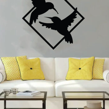 Intra απο ξύλο plywood 3mm-4mm πάχος κοπής με λέιζερ ντεκόρ Bird, Τέχνη τοίχου Δίασταση 40x40 cm INTRAFABR-65356605 - Image 3