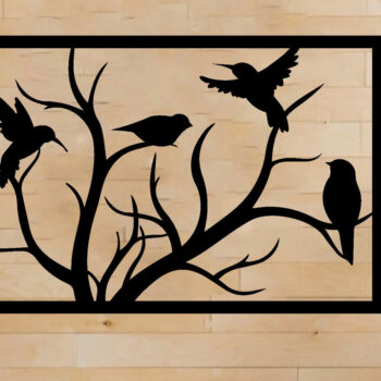 Intra απο ξύλο plywood 3mm-4mm πάχος κοπής με λέιζερ ντεκόρ Bird, Τέχνη τοίχου Δίασταση 40x40 cm INTRAFABR-65356649 - Image 1