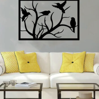 Intra απο ξύλο plywood 3mm-4mm πάχος κοπής με λέιζερ ντεκόρ Bird, Τέχνη τοίχου Δίασταση 40x40 cm INTRAFABR-65356649 - Image 3