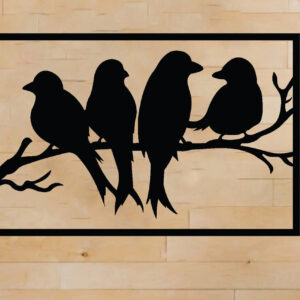 Intra απο ξύλο plywood 3mm-4mm πάχος κοπής με λέιζερ ντεκόρ Bird, Τέχνη τοίχου Δίασταση 40x40 cm INTRAFABR-65356544