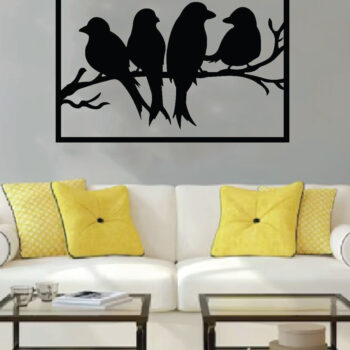 Intra απο ξύλο plywood 3mm-4mm πάχος κοπής με λέιζερ ντεκόρ Bird, Τέχνη τοίχου Δίασταση 40x40 cm INTRAFABR-65356544 - Image 3