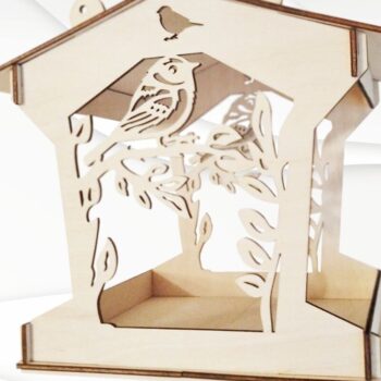 Intra απο ξύλο plywood 3mm-4mm πάχος κοπής με λέιζερ έτοιμα για τροφοδότες πουλιών. Δίασταση 15x15 cm INTRAFABR-32966663 - Image 1