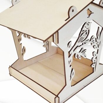 Intra απο ξύλο plywood 3mm-4mm πάχος κοπής με λέιζερ έτοιμα για τροφοδότες πουλιών. Δίασταση 15x15 cm INTRAFABR-32966663 - Image 3