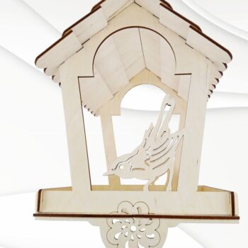 Intra απο ξύλο plywood 3mm-4mm πάχος Ταΐστρες πουλιών διάνυσμα μοτίβο κοπής με λέιζερ. Δίασταση 15x15 cm INTRAFABR-30512860 - Image 2