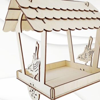 Intra απο ξύλο plywood 3mm-4mm πάχος Ταΐστρες πουλιών διάνυσμα μοτίβο κοπής με λέιζερ. Δίασταση 15x15 cm INTRAFABR-30512860 - Image 3