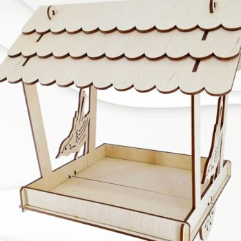 Intra απο ξύλο plywood 3mm-4mm πάχος Ταΐστρες πουλιών διάνυσμα μοτίβο κοπής με λέιζερ. Δίασταση 15x15 cm INTRAFABR-30512860 - Image 6