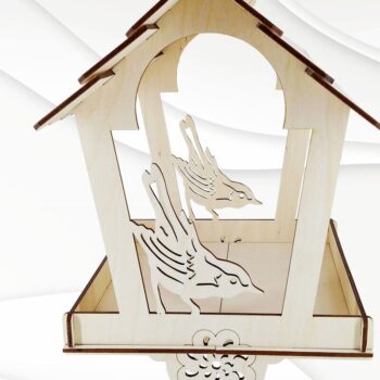 Intra απο ξύλο plywood 3mm-4mm πάχος Ταΐστρες πουλιών διάνυσμα μοτίβο κοπής με λέιζερ. Δίασταση 15x15 cm INTRAFABR-30512860 - Image 7