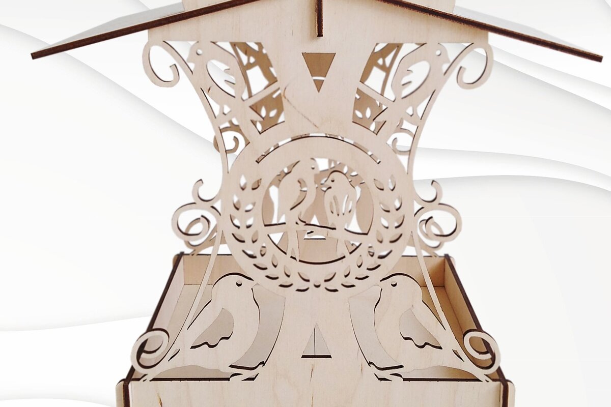 Intra απο ξύλο plywood 3mm-4mm πάχος Ταΐστρες πουλιών Δίασταση 15x15 cm INTRAFABR-30484701