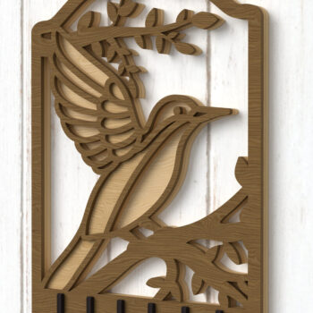 Intra απο ξύλο plywood 3mm-4mm πάχος Μπρελόκ πουλιού Σχέδιο κοπής με λέιζερ Δίασταση 3x3 cm INTRAFABR-112379864 - Image 1