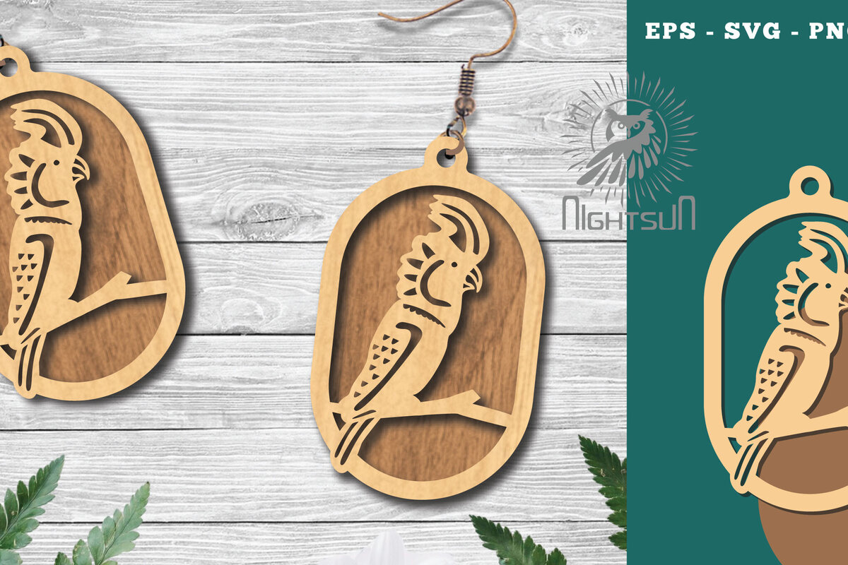 Intra απο ξύλο plywood 3mm-4mm πάχος Σκουλαρίκια κοπής με λέιζερ πουλιών 10 Δίασταση 3x3 cm INTRAFABR-113542891