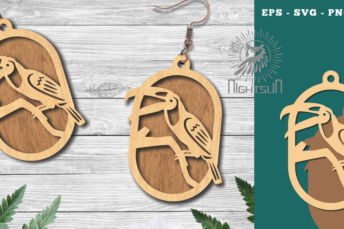 Intra απο ξύλο plywood 3mm-4mm πάχος Σκουλαρίκια κοπής με λέιζερ πουλιών 9 Δίασταση 3x3 cm INTRAFABR-113542690