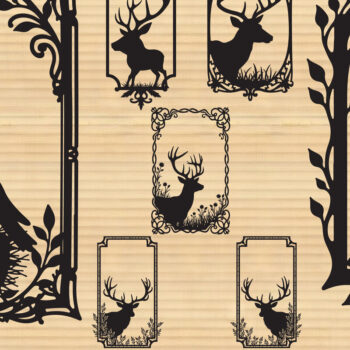 Intra απο ξύλο plywood 3mm-4mm πάχος σιλουέτας φωλιάς πουλιών Δίασταση 4x4 cm INTRAFABR-123565603 - Image 1