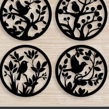 Intra απο ξύλο plywood 3mm-4mm πάχος αρχείων αποκοπής Bird on Branch Δίασταση 30x20 cm INTRAFABR-92623204 - Image 1