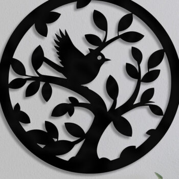 Intra απο ξύλο plywood 3mm-4mm πάχος αρχείων αποκοπής Bird on Branch Δίασταση 30x20 cm INTRAFABR-92623204 - Image 3