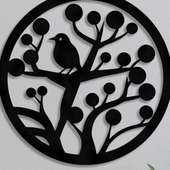 Intra απο ξύλο plywood 3mm-4mm πάχος αρχείων αποκοπής Bird on Branch Δίασταση 30x20 cm INTRAFABR-92623204 - Image 4