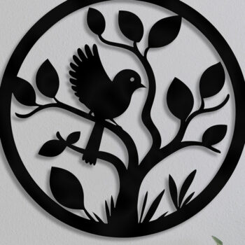 Intra απο ξύλο plywood 3mm-4mm πάχος αρχείων αποκοπής Bird on Branch Δίασταση 30x20 cm INTRAFABR-92623204 - Image 5