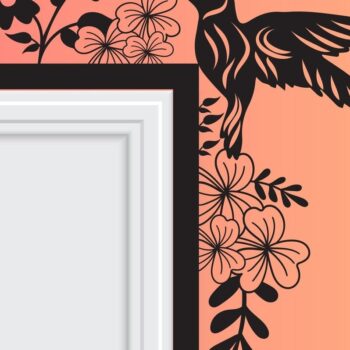 Intra απο ξύλο plywood 3mm-4mm πάχος Birds and Butterfly Door Corner 5 Δίασταση 15x15 cm INTRAFABR-32834768 - Image 3