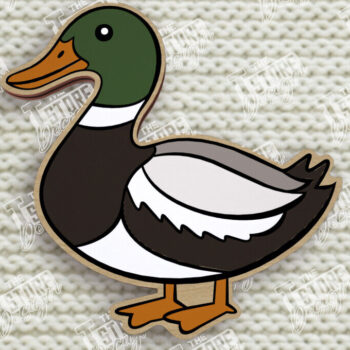 Intra απο ξύλο plywood 3mm-4mm πάχος Καρφίτσα πουλιών | Καρφίτσα σε σχήμα πάπιας | CNC Δίασταση 15x15 cm INTRAFABR-109016240 - Image 1