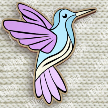 Intra απο ξύλο plywood 3mm-4mm πάχος Καρφίτσα πουλιών | Καρφίτσα σε σχήμα κολιμπρί Δίασταση 15x15 cm INTRAFABR-109016156 - Image 1