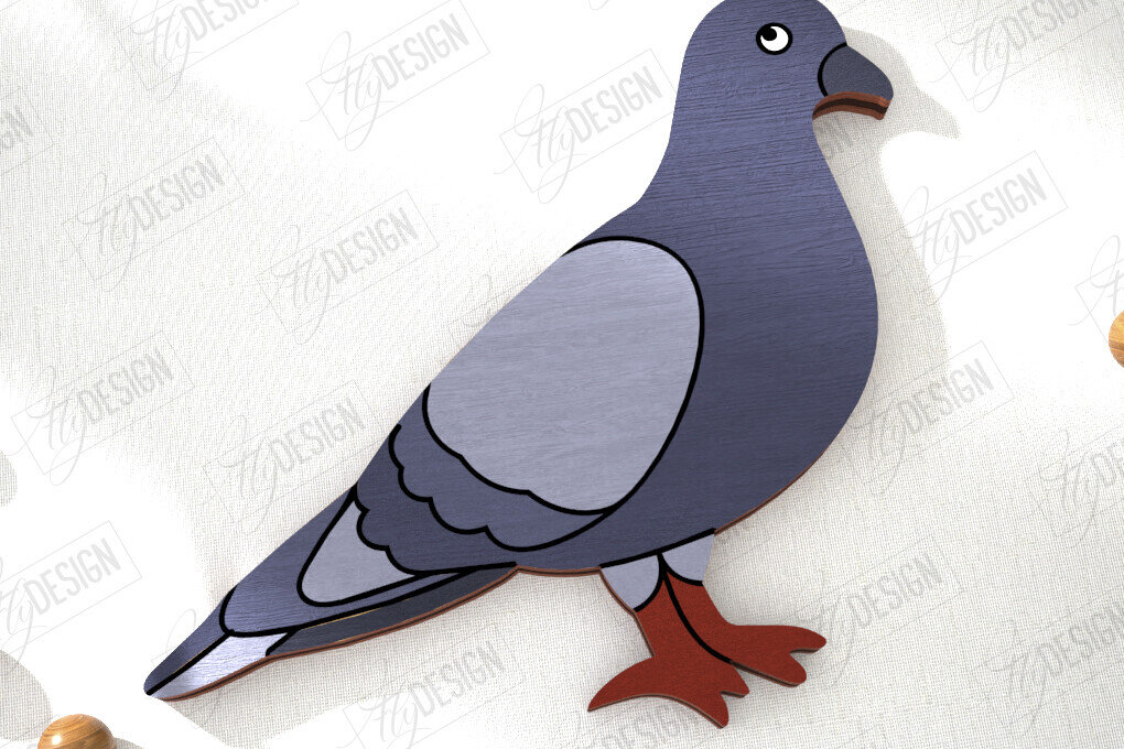 Intra απο ξύλο plywood 3mm-4mm πάχος Καρφίτσα πουλιών | Κοσμήματα | Αξεσουάρ Δίασταση 15x15 cm INTRAFABR-110747982