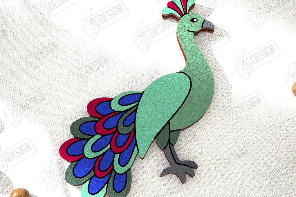 Intra απο ξύλο plywood 3mm-4mm πάχος Καρφίτσα πουλιών | Κοσμήματα | Αξεσουάρ Δίασταση 15x15 cm INTRAFABR-110748360