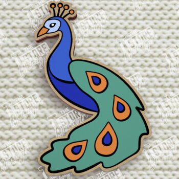 Intra απο ξύλο plywood 3mm-4mm πάχος Καρφίτσα πουλιών | Καρφίτσα σε σχήμα παγωνιού |CNC Δίασταση 15x15 cm INTRAFABR-109016260 - Image 1