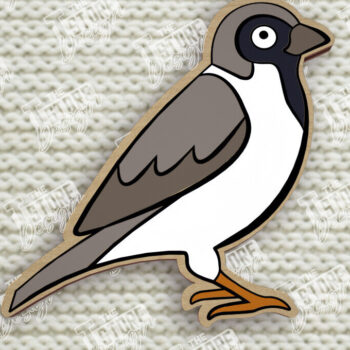 Intra απο ξύλο plywood 3mm-4mm πάχος Καρφίτσα πουλιών | Καρφίτσα Σχήμα Σπουργιτιού |CNC Δίασταση 15x15 cm INTRAFABR-109016163 - Image 1