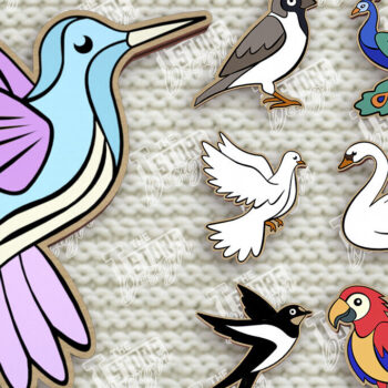 Intra απο ξύλο plywood 3mm-4mm πάχος Πουλιά Καρφίτσες | Αξεσουάρ |CNC Δίασταση 15x15 cm INTRAFABR-109016478 - Image 1