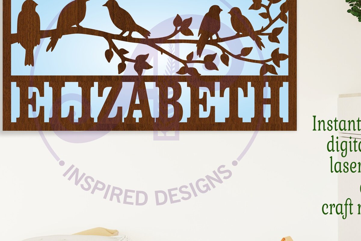 Intra απο ξύλο plywood 3mm-4mm πάχος Πουλιά σε υποκατάστημα Όνομα σκηνής Δίασταση 6x6 cm INTRAFABR-110414457