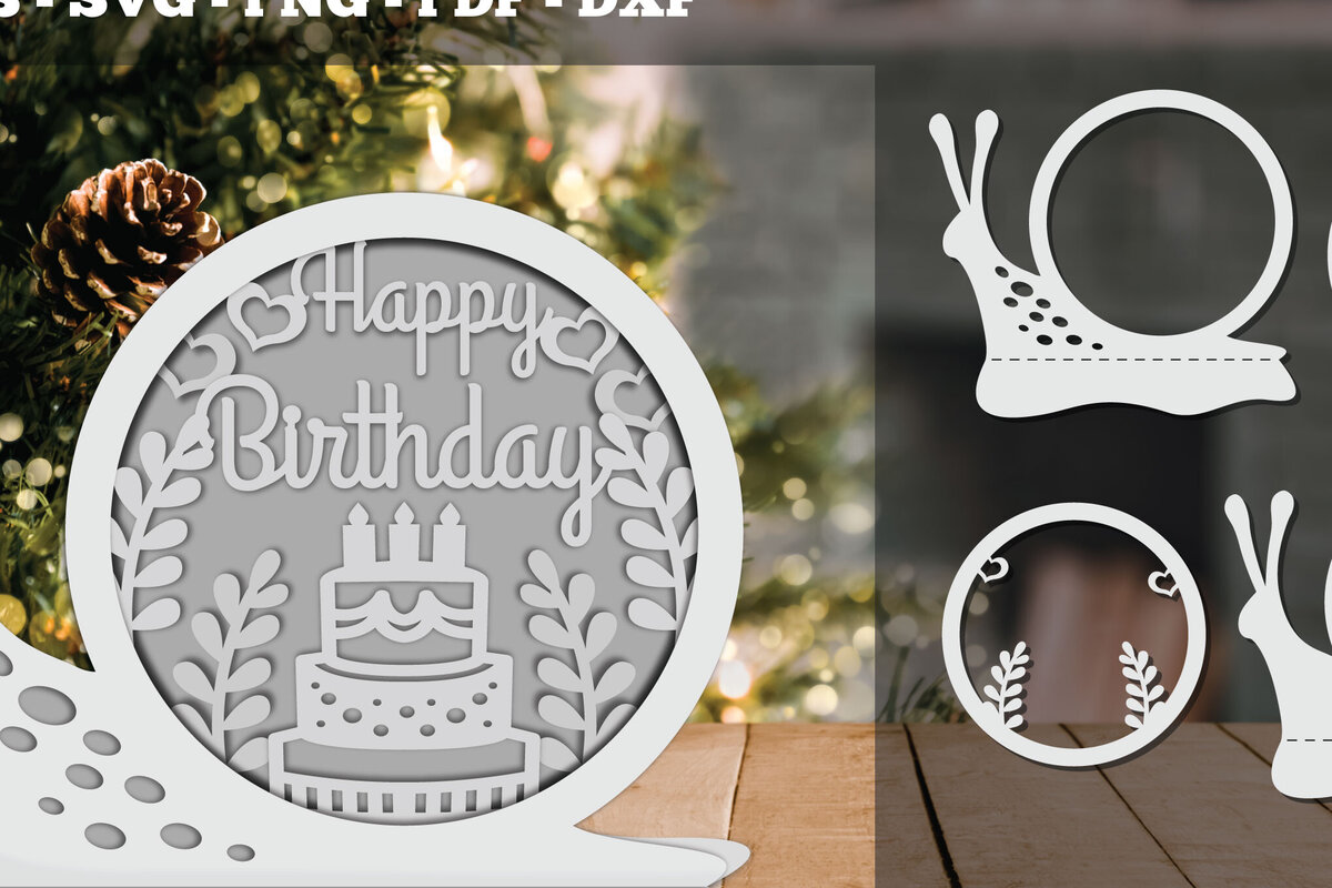 Intra απο ξύλο plywood 3mm-4mm πάχος Γενέθλια 3D Papercut Design 1 Δίασταση 30×20 cm INTRAFABR-92283782
