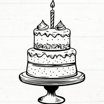 Intra απο ξύλο plywood 3mm-4mm πάχος Τούρτα γενεθλίων , , EPS, JPG, Δίασταση 15x15 cm INTRAFABR-115722806 - Image 1