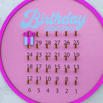 Intra απο ξύλο plywood 3mm-4mm πάχος Απο ημερολογίου αντίστροφης μέτρησης γενεθλίων Δίασταση 15x15 cm INTRAFABR-120423159 - Image 1