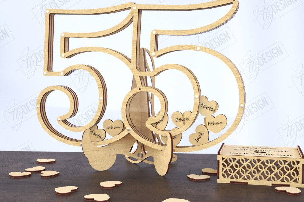 Intra απο ξύλο plywood 3mm-4mm πάχος Πίνακας υπογραφής καλεσμένων γενεθλίων | Βιβλίο επισκεπτών Δίασταση 40x40 cm INTRAFABR-120966695